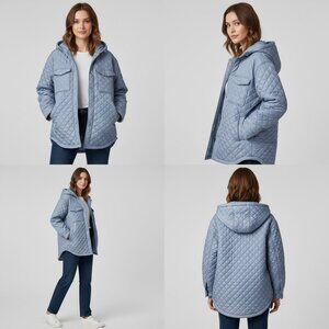 Lucky Brand Lightweight Quilted Jacket Blue Large NWT